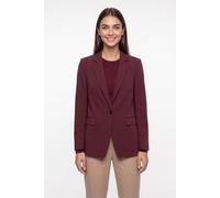 Kurzblazer BOSS ORANGE "Jabla Premium Damenmode", Damen, Gr. 42, rot (dunkelrot), Crêpe, Obermaterial: 87% Polyester, 13% Elasthan, tailliert hüftbedeckend, Blazer Kurzblazer, aus knitterarmem Krepp (