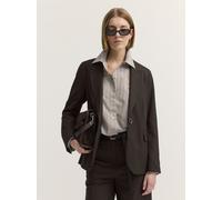 Kurzblazer BUGATTI "Regular Fit", Damen, Gr. 46, 90, braun, 62% Polyester, 33% Viskose, 5% Elasthan, unifarben, regular fit, Blazer Kurzblazer, Regular Fit Viskosemix 1-Knopf (83502532-46) 90, braun