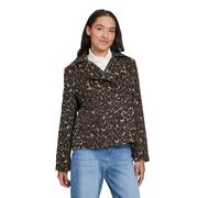 Kurzblazer CARTOON "Damen mit Taschen", Damen, Gr. 34, braun (beige, braun), Obermaterial: 95% Polyester, 3% Polyacryl, 2% Viskose, lässig geschnitten normal, Blazer Kurzblazer (23779351-34) beige, br