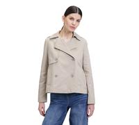 Kurzblazer CARTOON "Damen mit Taschen", Damen, Gr. 34, grau (taupe), Obermaterial: 52% Lyocell, 48% Baumwolle, lässig geschnitten normal, Blazer Kurzblazer, Form (13118522-34) taupe