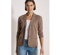 Kurzblazer CECIL, Damen, Gr. 3XL (48), cocoa taupe, Stoff, 74% Viskose, 24% Polyester, 2% Elasthan, unifarben, regular fit normal, V-Ausschnitt, normaler Saum, Blazer Kurzblazer, mit Reverskragen, Top