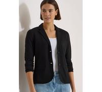 Kurzblazer CECIL, Damen, Gr. 3XL (48), schwarz, Stoff, 74% Viskose, 24% Polyester, 2% Elasthan, unifarben, regular fit normal, V-Ausschnitt, normaler Saum, Blazer Kurzblazer, mit Reverskragen, Topsell