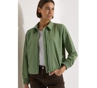 Kurzblazer CECIL, Damen, Gr. L (42), deep matcha grün, Web, Obermaterial: 53% Baumwolle, 47% Nylon. Futter: 100% Polyester, unifarben, normal normal, V-Ausschnitt, elastischer Bund, Blazer Kurzblazer,