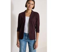 Kurzblazer CECIL, Damen, Gr. M (40), berry rot, Stoff, 74% Viskose, 24% Polyester, 2% Elasthan, unifarben, regular fit normal, V-Ausschnitt, normaler Saum, Blazer Kurzblazer, mit Reverskragen, Topsell