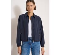 Kurzblazer CECIL, Damen, Gr. M (40), urban dunkelblau, Web, Obermaterial: 53% Baumwolle, 47% Nylon. Futter: 100% Polyester, unifarben, normal normal, V-Ausschnitt, elastischer Bund, Blazer Kurzblazer,