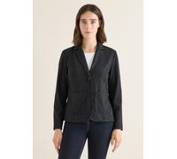 Kurzblazer CECIL, Damen, Gr. S (38), schwarz, Stoff, 79% Polyester, 18% Viskose, 3% Elasthan, unifarben, regular fit normal, V-Ausschnitt, abgesteppt, Blazer Kurzblazer (84144266-S) schwarz