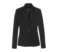 Kurzblazer LASCANA, Damen, Gr. 40, schwarz, Web, Obermaterial: 75% Polyester, 20% Viskose, 5% Elasthan. Futter: 100% Polyester, unifarben, tailliert hüftlang, Blazer Kurzblazer, in klassischer Form, t