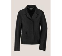 Kurzblazer MADELEINE "Kurzblazer Wollblazer mit Klappkragen und Pattentaschen", Damen, Gr. 40, schwarz, Obermaterial: 100% Schurwolle WV., Modern, normal, Blazer Kurzblazer, Wollblazer in Leichtverarb