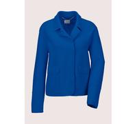 Kurzblazer MADELEINE "Kurzblazer Wollblazer mit Klappkragen und Pattentaschen", Damen, Gr. 46, blau (royalblau), Obermaterial: 100% Schurwolle WV., Modern, normal, Blazer Kurzblazer, Wollblazer in Lei