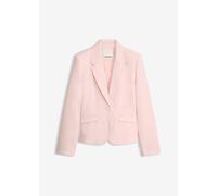 Kurzblazer BONPRIX "Kurzblazer", Damen, Gr. 44, rosa (perlrosa), Obermaterial: 95% Polyester, 5% Elasthan. Futter: 100% Polyester, festlich, slim fit, Blazer Kurzblazer, eleganter Stil, Slim Fit, aus