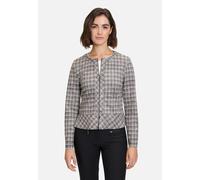 Kurzblazer mit Reißverschluss Grau/Beige Damen