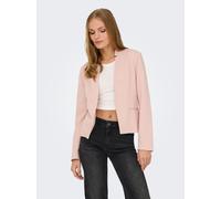Kurzblazer ONLY "ONLADDY L/S HARRINGBONE BLAZER CC TLR", Damen, Gr. 34, grün (rose smoke detail:w melange), Web, Obermaterial: 45% Polyamid, 36% Polyester, 15% Viskose, 4% Elasthan, meliert, regular f
