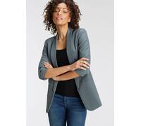 Kurzblazer ONLY "ONLELLA - Femininer Blazer mit 3/4-Ärmeln und Raffung", Damen, Gr. 38M, grün (balsam grün), Web, Obermaterial: 95% Polyester, 5% Elasthan. Futter: 100% Polyester, unifarben, V-Ausschn