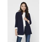 Kurzblazer ONLY "ONLELLY 3/4 LIFE BLAZER TLR NOOS", Damen, Gr. 34XS, blau (evening blau), Web, Obermaterial: 95% Polyester, 5% Elasthan, unifarben, sehr figurbetont normal, Blazer Kurzblazer, mit 3/4
