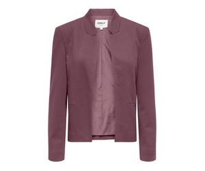 Kurzblazer ONLY "ONLEMILLIA LIFE L/S OPEN BLAZER CC TLR", Damen, Gr. 40, rose braun, Web, Obermaterial: 74% Polyester, 22% Viskose, 4% Elasthan, unifarben, regular fit normal, Blazer Kurzblazer, mit S