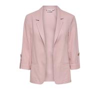 Kurzblazer ONLY "ONLGOA 3/4 UNLINE LINEN BL BLAZER CC TLR", Damen, Gr. 34, burnished lila, Web, Obermaterial: 70% Viskose, 30% Leinen, unifarben, loose fit normal, V-Ausschnitt, Blazer Kurzblazer, mit