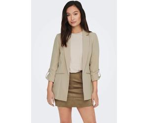 Kurzblazer ONLY "ONLKAYLE-ORLEEN 3/4 BLAZER TLR NOOS", Damen, Gr. 36S, braun (oxford tan), Web, Obermaterial: 92% Polyester, 8% Elasthan, unifarben, regular fit normal, Blazer Kurzblazer, Materialmix,