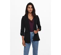 Kurzblazer ONLY "ONLKAYLE-ORLEEN 3/4 BLAZER TLR NOOS", Damen, Gr. 36S, schwarz, Web, Obermaterial: 92% Polyester, 8% Elasthan, unifarben, regular fit normal, Blazer Kurzblazer, Materialmix, regular fi