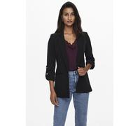 Kurzblazer ONLY "ONLKAYLE-ORLEEN 3/4 BLAZER TLR NOOS", Damen, Gr. 38M, schwarz, Web, Obermaterial: 92% Polyester, 8% Elasthan, unifarben, regular fit normal, Blazer Kurzblazer (86011119-38) schwarz