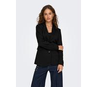 Kurzblazer ONLY "ONLLYKKE LIFE L/S FIT BLAZER TLR", Damen, Gr. 34, schwarz, Web, Obermaterial: 76% Polyester, 21% Viskose, 3% Elasthan, unifarben, V-Ausschnitt, Blazer Kurzblazer (54215631-34) schwarz