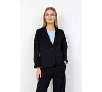 Kurzblazer SOYACONCEPT "SC-SIHAM 97", Damen, Gr. S, schwarz, Web, Obermaterial: 95% Polyester, 5% Elasthan, unifarben, normal, V-Ausschnitt, Blazer Kurzblazer (61399648-S) schwarz