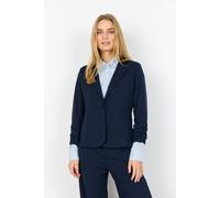 Kurzblazer SOYACONCEPT "SC-SIHAM 97", Damen, Gr. XL, navy, Web, Obermaterial: 95% Polyester, 5% Elasthan, unifarben, normal, V-Ausschnitt, Blazer Kurzblazer (54849054-XL) navy