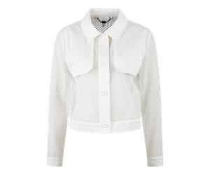 Kurzblazer SPORTALM KITZBÜHEL, Damen, Gr. 40, sanftes weiß, Web, Obermaterial: 100% Polyester, clean, unifarben, körpernah taillenbedeckt, Rundhals, eingesetzt Manschette, Blazer Kurzblazer, aus trend