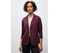 Kurzblazer STREET ONE, Damen, Gr. 34, noble rot, Web, Obermaterial: 93% Baumwolle, 7% Elasthan; Futter: 100% Elasthan, unifarben, normal normal, V-Ausschnitt, abgesteppt, Blazer Kurzblazer, aus Baumwo