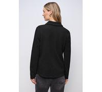 Kurzblazer STREET ONE, Damen, Gr. 36, schwarz, Web, Obermaterial: 51% Baumwolle, 37% Polyester, 7% Elasthan, 5% Metallfasern; Futter: 100% Polyester, Jacquardmuster, normal normal, V-Ausschnitt, abges