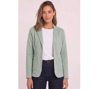 Kurzblazer STREET ONE, Damen, Gr. 40, eucalyptus grün meliert, Web, Obermaterial: 93% Baumwolle, 7% Elasthan. Futter: 100% Polyester, unifarben, regular fit normal, V-Ausschnitt, abgesteppt, Blazer Ku