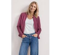 Kurzblazer STREET ONE, Damen, Gr. 44, schwarz clouded blush, Stoff, 76% Polyester, 23% Baumwolle, 1% Elasthan, unifarben, regular fit normal, V-Ausschnitt, normaler Saum, Blazer Kurzblazer, mit Revers
