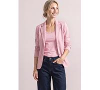 Kurzblazer STREET ONE, Damen, Gr. 44, vintage blush meliert, Web, Obermaterial: 93% Baumwolle, 7% Elasthan. Futter: 100% Polyester, unifarben, regular fit normal, V-Ausschnitt, abgesteppt, Blazer Kurz