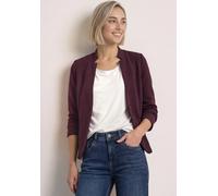 Kurzblazer STREET ONE, Damen, Gr. 46, rustic rouge, Stoff, 76% Polyester, 23% Baumwolle, 1% Elasthan, unifarben, regular fit normal, V-Ausschnitt, normaler Saum, Blazer Kurzblazer, mit Reverskragen (6