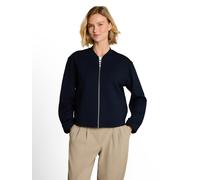Kurzblazer TOM TAILOR, Damen, Gr. L, sky captain blau, Web, Obermaterial: 65% Viskose, 30% Polyester, 5% Elasthan, unifarben, normal hüftbedeckend, Rundhals, 1-Knopf-Manschette, Blazer Kurzblazer, Blo