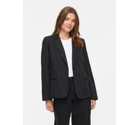 Kurzblazer VILA "VIBELLA L/S BLAZER - NOOS", Damen, Gr. 36, schwarz beauty, Web, Obermaterial: 81% Polyester, 17% Viskose, 2% Elasthan, unifarben, normal, V-Ausschnitt, Blazer Kurzblazer, Materialmix