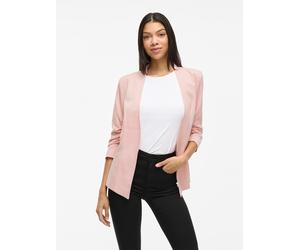 Kurzblazer VILA "VIHER NEW 3/4 BLAZER -NOOS", Damen, Gr. S, rosa (misty rose), Web, Obermaterial: 63% Polyester, 33% Viskose, 4% Elasthan, unifarben, regular fit hüftlang, Blazer Kurzblazer, Materialm