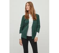 Kurzblazer VILA "VIHER NEW 3/4 BLAZER -NOOS", Damen, Gr. XS, grün (pineneedle), Web, Obermaterial: 63% Polyester, 33% Viskose, 4% Elasthan, unifarben, regular fit hüftlang, Blazer Kurzblazer (81689614