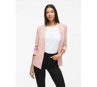 Kurzblazer VILA "VIHER NEW 3/4 BLAZER -NOOS", Damen, Gr. XXL, rosa (misty rose), Web, Obermaterial: 63% Polyester, 33% Viskose, 4% Elasthan, unifarben, regular fit hüftlang, Blazer Kurzblazer (3326796