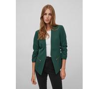 Kurzblazer VILA "VIJOY 3/4 BLAZER - NOOS", Damen, Gr. 38, grün (pineneedle), Web, Obermaterial: 95% Polyester, 5% Elasthan, unifarben, regular fit normal, Blazer Kurzblazer (65737935-38) pineneedle