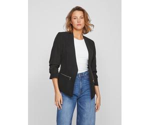 Kurzblazer VILA "VIJOY 3/4 BLAZER - NOOS", Damen, Gr. 40, schwarz, Web, Obermaterial: 95% Polyester, 5% Elasthan, unifarben, regular fit normal, Blazer Kurzblazer (70393943-40) schwarz