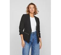Kurzblazer VILA "VIJOY 3/4 BLAZER - NOOS", Damen, Gr. 44, schwarz, Web, Obermaterial: 95% Polyester, 5% Elasthan, unifarben, regular fit normal, Blazer Kurzblazer (70393943-44) schwarz