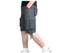Kurze Cargo Hosen Männer Shorts Herren Sommer Herren Shorts Kurze Sporthose Männer Kurze Hosen Herren Weiß Männer Kurze Hose Kurze Jogginghose Herren Kurze Hose Baumwolle Herren（2-dark gray,33)
