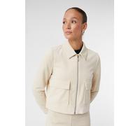 Kurze Cordjacke mit aufgesetzten Taschen beige 32