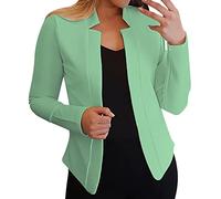 Kurze Damen Blazer Sportlich Elegant Business Blazer Slim Fit Revers Outfit Leicht Geschäft Büro Short Bolero Jacke Outwear Festlich Modern Freizeit Oberteil Sakko