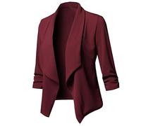 Kurze Damen Blazer Sportlich Elegant Business Blazer Slim Fit Revers Outfit Leicht Geschäft Büro Short Bolero Jacke Outwear Festlich Modern Freizeit Oberteil Sakko