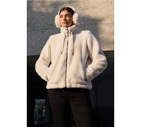 Fellimitatjacke CECIL, Damen, Gr. XL (44), weiß (vanilleweiß), Stoff, Obermaterial: 100% Polyester; Futter: 100% Polyester, unifarben, casual, normal normal, hoch geschlossener Ausschnitt, Langarm abg