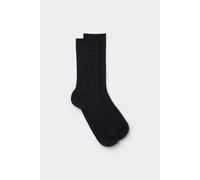 Kurze Gerippte Socken Aus Soft Cotton Blau 40-41