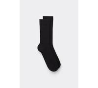Kurze Gerippte Socken Aus Soft Cotton Schwarz 40-41