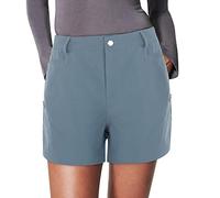 Kurze Hose Damen High Waist Einfarbiges Business Shorts Mit Taschen Regular Fit Skinny Shorts Stretch Laufshorts Bermuda Shorts Basic Freizeit Shorts Elastische Taille Sommer Shorts