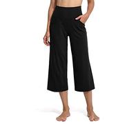 Kurze Hose Damen Knielang,Einfarbige Sport Kurze Hose Freizeit Shorts Weite Baggy Bermuda Shorts Hohe Taille Elastische Hotpants Fitness Sommershorts mit Taschen